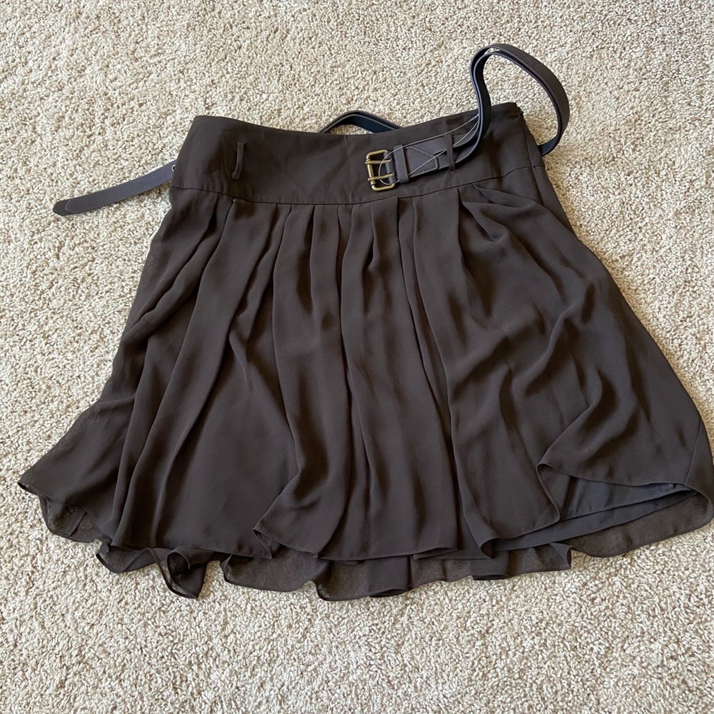 Brown Pleated Skirt NWT